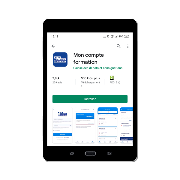 Tablette – Télécharger l’application Mon Compte Formation Dans Google Play