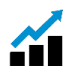 Pictogramme d’un graphique représentant une croissance